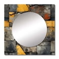 thumbnail image 2 of Designart "Rugged Concrete Illusion Art III" 0 Square Mirror Wall Decor Modern - Large Grey Square Bathroom Mirror - Square Printed Wall Mirror Art, 2 of 5