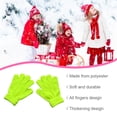 thumbnail image 2 of stanreset 1 Pair Kids Gloves Exquisite Keeping-warm Children Gloves Practical Simple Clothes Accessory with Solid Color for Winter Wear Fluorescent yellow, 2 of 6