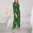 thumbnail image 3 of Balery Christmas (2) Conjunto de Pijama con Estampado para Mujer, Conjunto de Dos Piezas con Manga Larga, Ropa de Dormir Suave con Bolsillos, Pijamas Cómodos-Small, 3 of 7