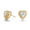Yellow Gold, variant on Cate & Chloe Coraline 18k White Gold Plated Heart Stud Earrings with Simulated Crystals for Women