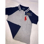 Polo Ralph Lauren GRAY HEATHER Boys Short Sleeve Polo Shirt, US 3/3T