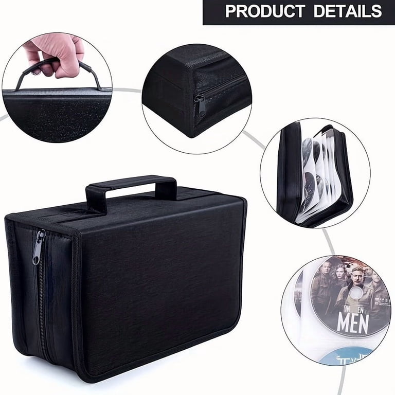 Dvd Rack Plastic Black CD Case DVD Storage Holder, 128 Capacity DVD Cases Organizer CD Plastic ...