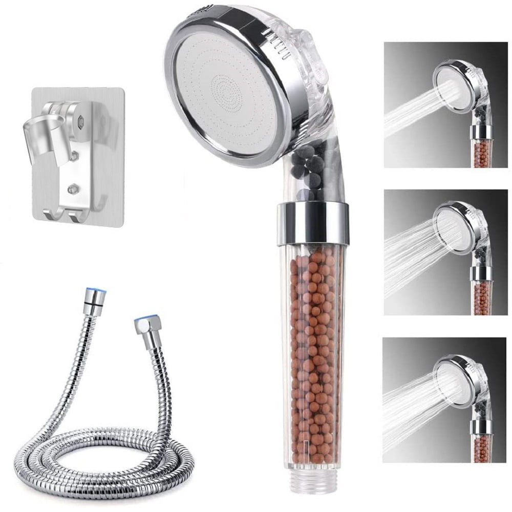 3in1 Shower Head Handheld High Pressure Water Saving Spa Hand Showerhead ON OFF 