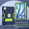thumbnail image 4 of SOATUTO Case for iPad Air 13 Inch M3 M2 (2025/2024) Release, [Built-in Pencil Holder] Heavy Duty Shockproof Rugged High Impact Protective Case (Navy Blue/Green), 4 of 5