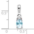 thumbnail image 3 of Primal Gold 14 Karat White Gold Aquamarine and Diamond Pendant, 3 of 5