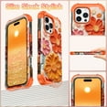 thumbnail image 5 of Casetego Phone Case for iPhone 16 Pro Max,Colorful Retro Oil Painting Print Flower Design Cute Floral Blossom Phone Cover Stylish Protective Phone Case for Girls Women,Orange, 5 of 9