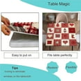 thumbnail image 3 of Card Table Size Tablecloths, Christmas Plaid Pattern Printed on Stain Resistant Polyester Table Cloth, for Holiday Family Banquet and Patio Use, Fit for 36" x 36"Square Table, 3 of 4