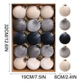 thumbnail image 3 of Christmas Tree Ornaments Velvet Balls, 15 Pack 2.4 Inch Shatterproof Neutral Hanging Ornaments for Christmas Xmas Decoration Indoor Holiday Decorations, 3 of 9