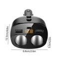 thumbnail image 3 of Binmer Car Mounted One To Three Lighter Car Socket One To Two USB Charger, 3 of 6