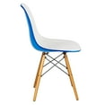 thumbnail image 3 of LeisureMod Dover Molded Side Chair Set of 2 (White Blue), 3 of 7