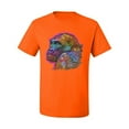 thumbnail image 3 of Colorful Neon Gorilla | Dean Russo Art Animal Lover Men's T-Shirt, Orange, XX-Large, 3 of 6