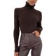 thumbnail image 1 of ZHAOCHENG Suéter de mujer, suave, ajustado, ligero, de manga larga, cuello alto, camiseta interior, sexy, de punto, cálido, de moda, suéter y camiseta interior, 1 of 5