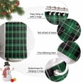 thumbnail image 4 of St Patrick Shower Curtain, 36" x 72", Christmas Green Black Plaid Waterproof Bathroom Curtain Washable Shower Curtain Set with 12 Hooks, 4 of 6