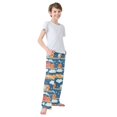 thumbnail image 4 of FORMRS Kids Pajama Pants with Pockets Size 13-14Y Boys Lounge Sleep Bottoms, Blue Cute Train Pattern, 4 of 8