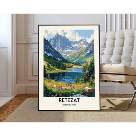 Retezat Mountains Romania Poster, Unframed Paper Poster 8x10in