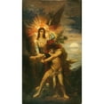 thumbnail image 2 of Gustave Moreau 16x24 Gold Ornate Framed and Double Matted Museum Art Print Titled - Jacob and the Angel (1874-1878), 2 of 4