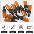 thumbnail image 5 of 10 botellas de Vidrio marrón vacías de 3 ml con gotero y pipeta para aceites esenciales marrón y negro, 5 of 5