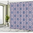 thumbnail image 4 of Ambesonne Celtic Shower Curtain, Tribal Retro Pattern Boho, 69"Wx84"L, Petrol Blue, 4 of 4