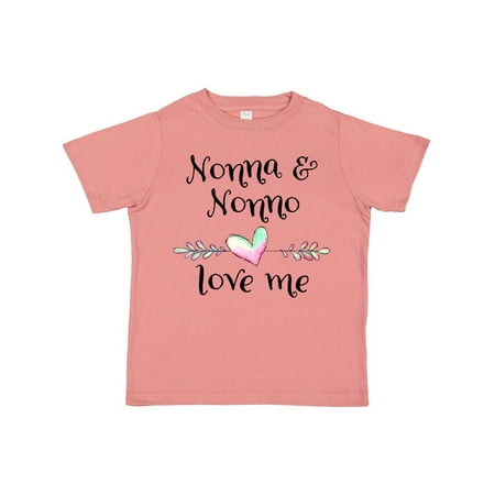 

Inktastic Nonna and Nonno Love Me- Heart Grandchild Gift Toddler Boy or Toddler Girl T-Shirt