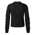 thumbnail image 2 of Vedolay Cropped Sweaters for Women Sweaters Casual Crewneck Long Sleeve Lightweight Pullover Tops,Black M, 2 of 3