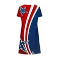 thumbnail image 5 of PuLe Summer Dress Sun Dresses for Women 2024 Vacation Sexy V Neck Short Sleeve T Shirt Dress Color Trendy Beach Sundress, 5 of 5