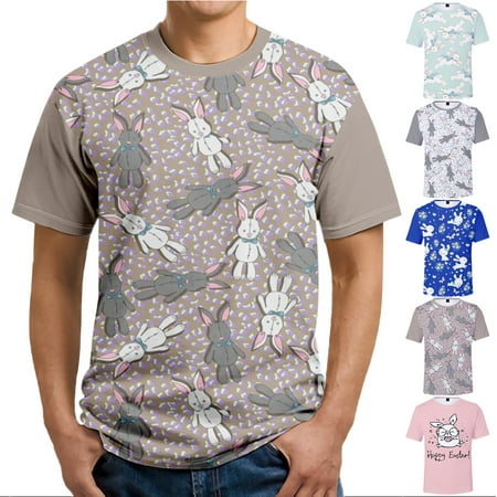 

Easter Men Dad Crewneck Short Sleeve T-Shirts Casual Clothing Size 70-8XL