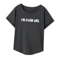 thumbnail image 4 of Camiseta de Mujer Camiseta con Cuello Redondo Camiseta de Manga Corta para Mujer Camiseta de Ajuste Regular para Senderismo en la Calle Compras XL, 4 of 8