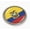 Semi-Flexible Aluminum Bezel, variant on Ecuador Flag 3D Domed Round Automotive Emblem