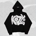 thumbnail image 3 of Sudadera de primavera para mujer, sudadera con capucha con estampado de letras de la marea de hip hop, ropa holgada informal retro de estilo callejero Y2k para hombre, chaquetas 2023, 3 of 5