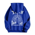 thumbnail image 5 of MHFRRA Sudadera con Capucha de Temática Cómoda para Un Jersey Informal, Ropa de Calle Suave, Ajuste Relajado, Suéter de Cuello Redondo con Diseño de Capucha Azul, 5 of 5