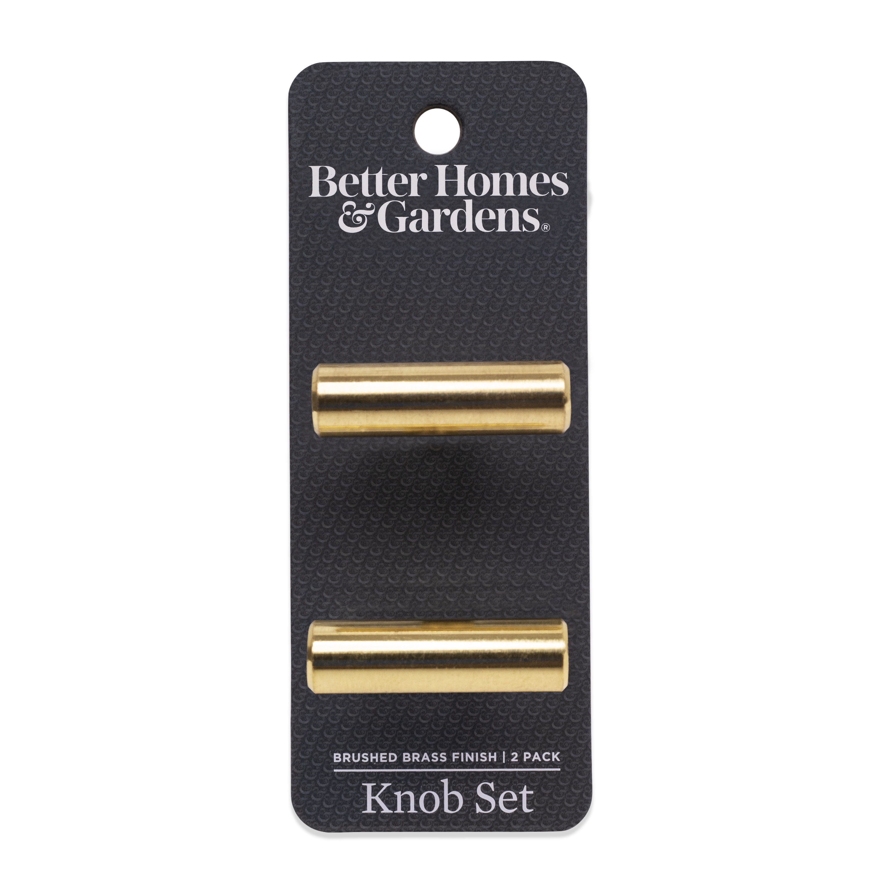 (2 pack) Better Homes & Gardens 1-9/16" (40mm) Bar Knob, Brushed Brass, 2 Pack