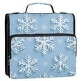 thumbnail image 5 of FORMRS Zipper Binder with Shoulder Strap 2-inch Ring 500 Sheet Capacity File Bag, Blue Snowflake, 5 of 5