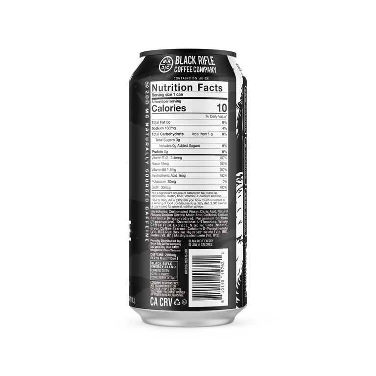 Black Rifle Energy Wild Frost Zero Sugar Energy Drink, 200mg