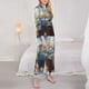 thumbnail image 3 of Balery Sunset Airplane Travel View Conjunto de Pijama con Estampado para Mujer, Conjunto de Dos Piezas con Manga Larga, Ropa de Dormir Suave con Bolsillos, Pijamas Cómodos-X-Large, 3 of 7