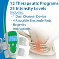 AccuRelief Dual Channel Electrodes TENS Therapy Electrotherapy Pain