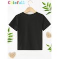 thumbnail image 3 of Boys' Astronaut & Planets Print T-Shirt - Black Casual Short Sleeve Crew Neck Tee, Vibrant Space-Themed Design, Soft Cotton Fabric, Machine Washable, Perfect for Spring/Summer, 3 of 6