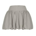 thumbnail image 4 of Luxalzxs Women Y2K Bubble Skirt High Waist Pleated Ruffle Hem A Line Mini Skirt Girls Cute Short Puffy Balloon Skirt Streetwear, 4 of 7