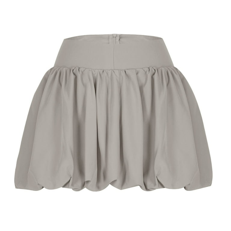 ShomPort Bubble Skirt for Women High Waisted Zipper Mini ShomPort Bubble Skirt for Women High Waisted Zipper Mini
