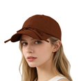 thumbnail image 4 of MEICHEN New Bow Baseball Cap for Women's Summer Outdoor Soft Top Casual and Versatile Enhancing Small Sun Baseball Cap, 4 of 5