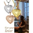 thumbnail image 6 of YYKihy KeyStyle Heart Locket Necklace For Women Personalized Necklaces That Holds Pictures Vine Heart Photo Locket Necklace Mother’s Day Jewelry For Women, 6 of 9