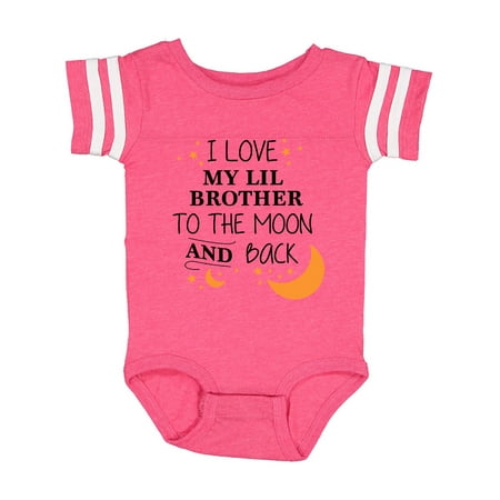 

Inktastic I Love My Lil Brother To The Moon and Back Gift Baby Boy or Baby Girl Bodysuit