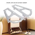 thumbnail image 4 of Shoes Drawer Cabinet Hinge, Shoes Drawer Hinge  2Pcs Stainless Steel Furniture Hinges Flip Frame Shoes Cabinet Turning Rack Replacement Fittings  Furniture Hinges, 4 of 7
