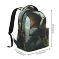 thumbnail image 2 of Haiem Forest Stone-Colored Dragon Printed School Backpack,Casual Travel Lightweight Backpack,Durable Comfortable Multifunctional Backpack,Laptop Backpack, 2 of 5