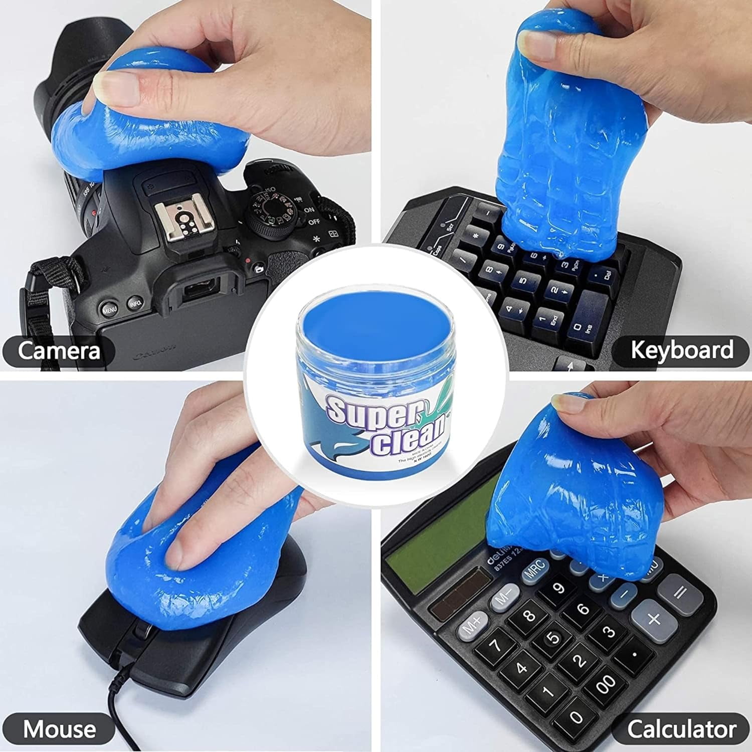 Cleaning Gel for Cars - Car Vent Keyboard - Dust Clear Kit, Home and Office Electronics, Reusable And Durable, Auto Interior Detail Removal Putty, Speakers, Printers, Keyboards(2-Pack)