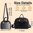 thumbnail image 3 of Insulated Lunch Bags for Women Men with Adjustable Shoulder Strap,AILKIN Large Lunch Box Tote Leakproof Cooler Reusable Thermal Lunch Bags for Women,Adults,School,Work,Office,Picnic,Black, 3 of 7