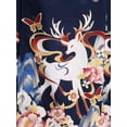 thumbnail image 5 of Yruioon Girls Horse Face Skirts Chinese Traditional Skirts Vintage A-line Pleated Long Skirt Navy Blue 130, 5 of 7