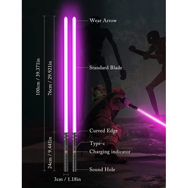 JvmuSaber Realistic Star Wars Lightsaber Toy, 2-in-1, RGB 15