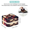 thumbnail image 5 of Retro Cat Travel Portable Square Jewelry Box Earring Necklace Bracelet Holder Display Case Organizer Box, Decorative Jewelry Stand Storage Box, 5 of 6
