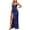 Blue, variant on Women Spaghetti Strap Satin Maxi Evening Gown, Cowl Neck Ruched Bodycon Long Dress With High Side Slit, Elegant Formal Prom Wedding Guest Cocktail Party Dress Yellow,XXL