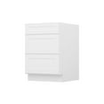 thumbnail image 5 of Furinno Shaker Drawer Base Kitchen Cabinet with 3-Drawers, Ready to Assemble, 24 D x 24 W x 34.5 H, White, 5 of 8